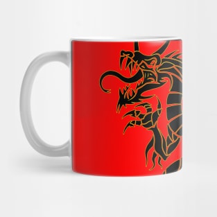 Double Headed Dragon - Dragon art - Tattoo art Mug